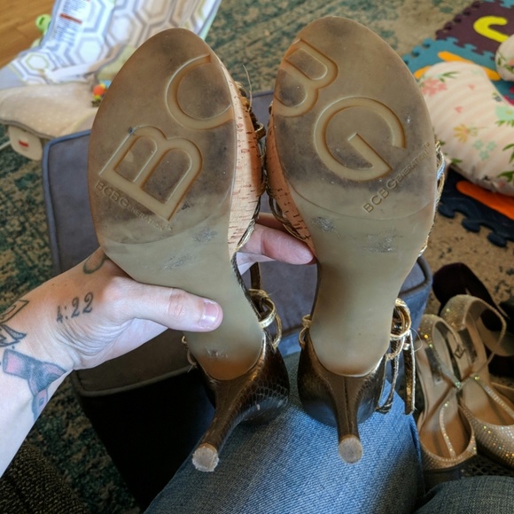 BCBGeneration Mixed Metals Heels - Picture 4 of 5